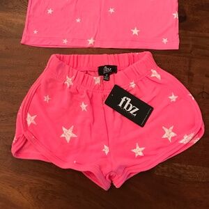 ⭐️FBZ Flowers by Zoe⭐️NWT Girls Short Size M Pink with Stars